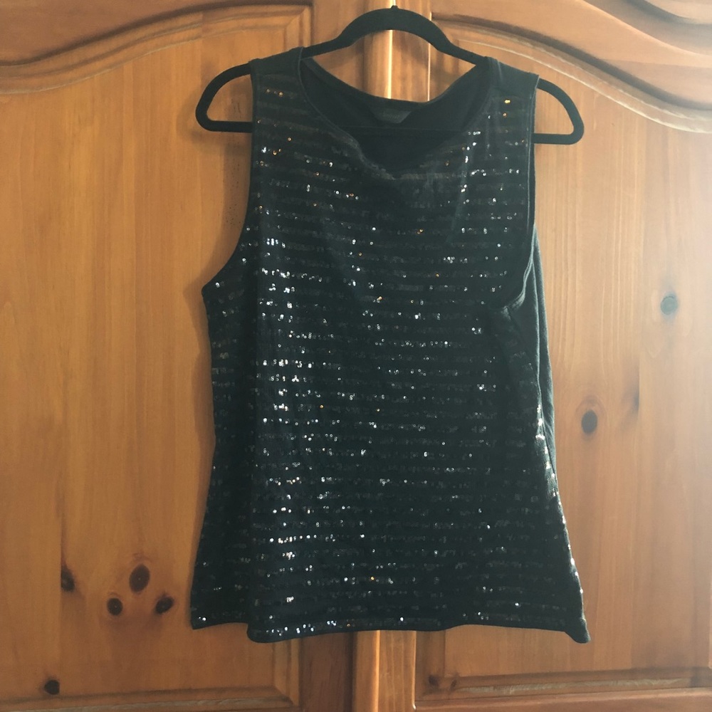 Soma sequined black dress shirt